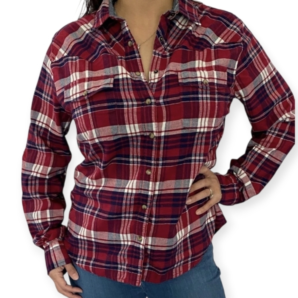 Jachs Girlfriend Light Flannel Snap Shirt